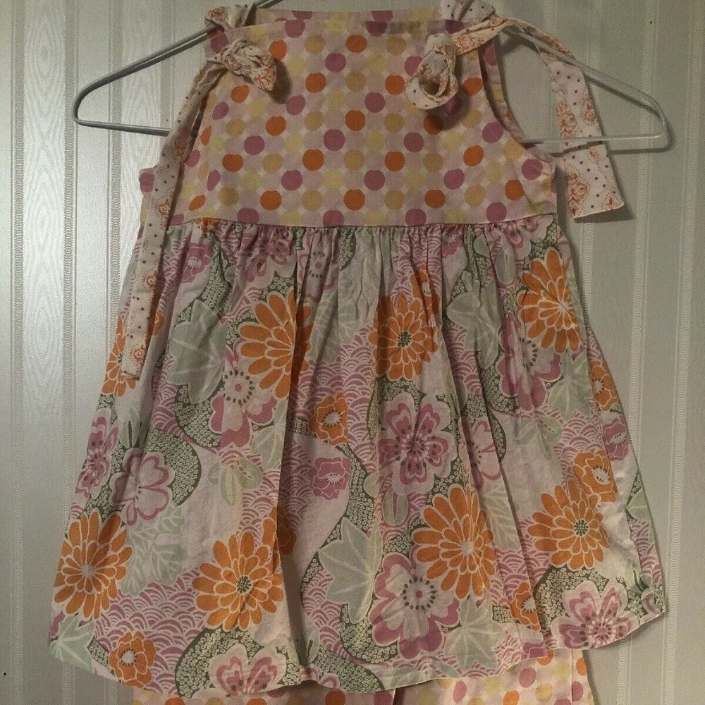 Nain And Joe By Hannah Kate Girls Orange Pink Gray - Picture 2 of 4